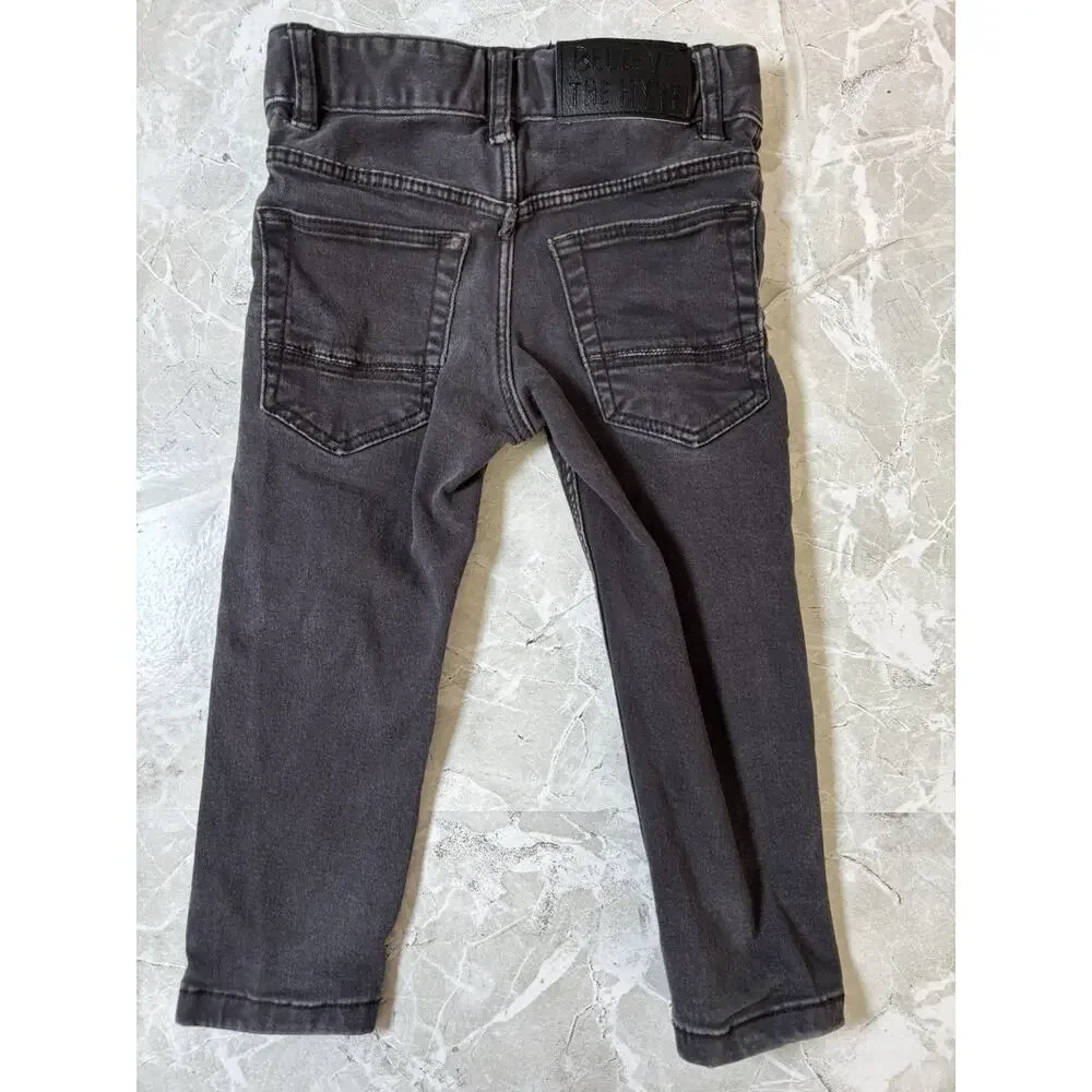 H&M Toddler Skinny Fit Black Jeans Size 1.5-2T‎ Unisex Stretch